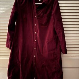 JJill Corduroy shirt dress